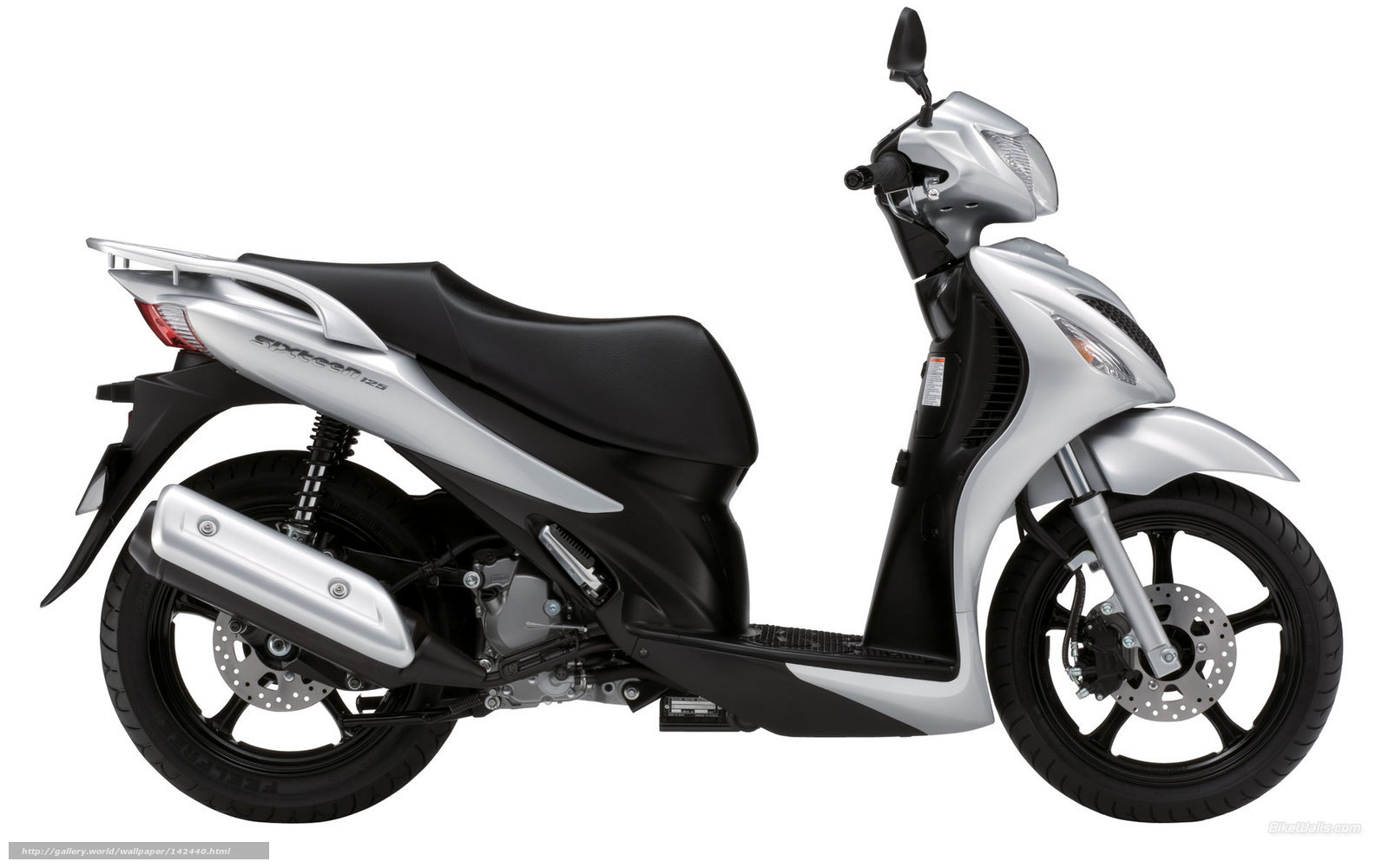 silver scooter side profile