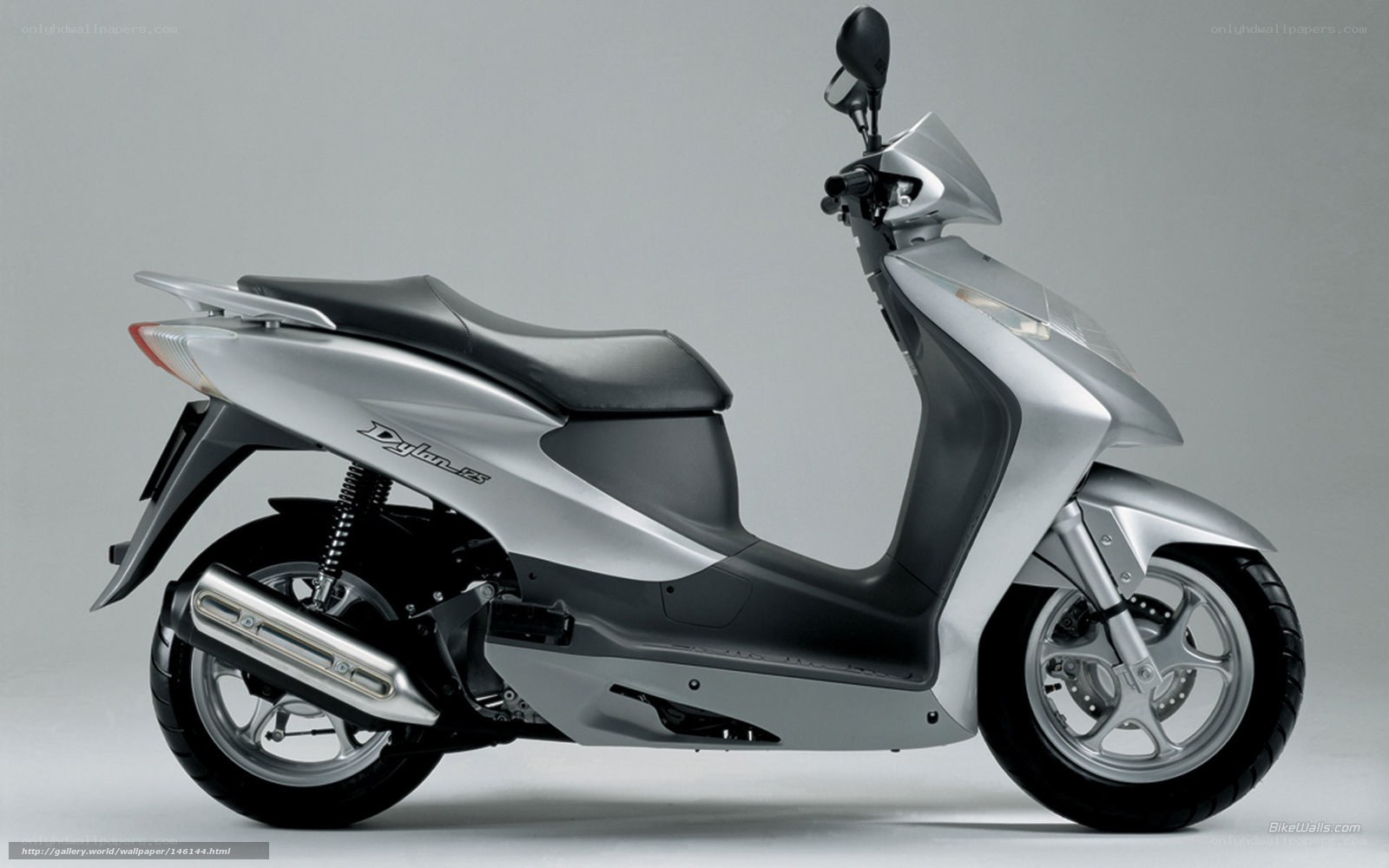 Silver scooter side profile