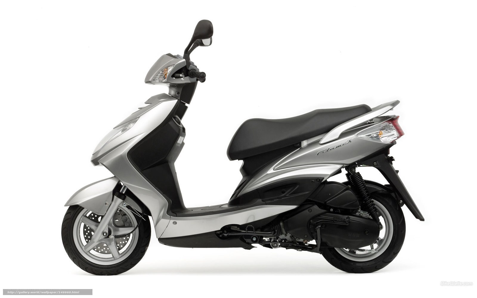 silver scooter side profile