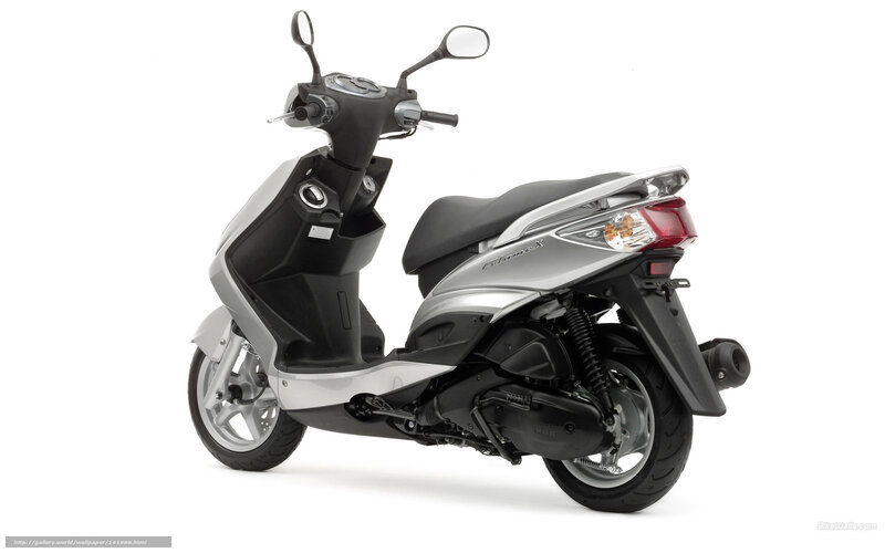 silver scooter side view