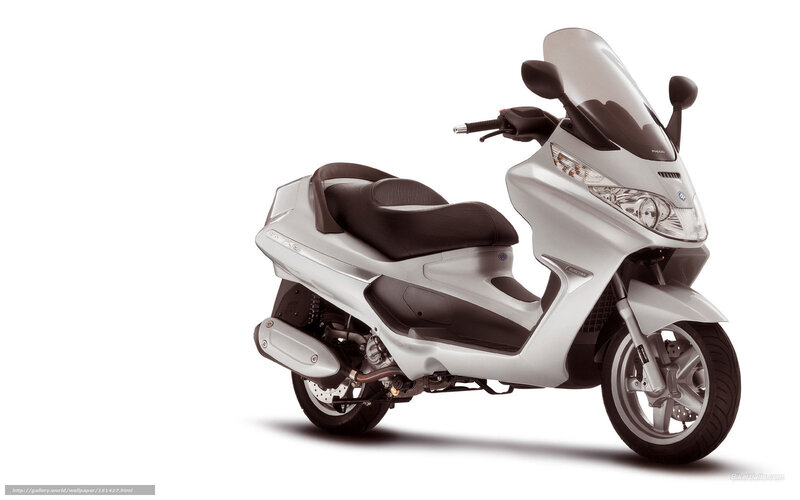 Silver Scooter — White, Neutral, Photograph, Seat