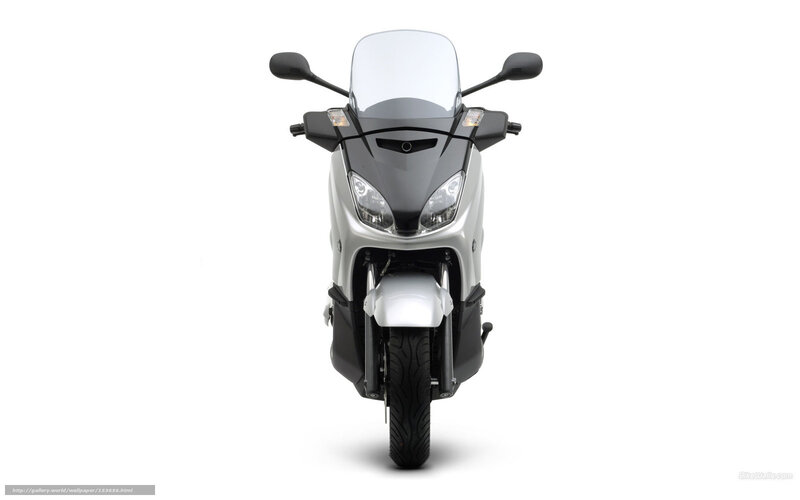 Silver Scooter — White, Neutral, Photograph, Windshield, Headlights, Mirrors