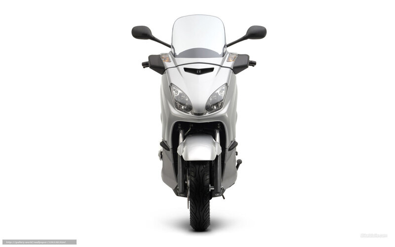 Silver Scooter — White, Neutral, Photograph, Windshield, Headlights
