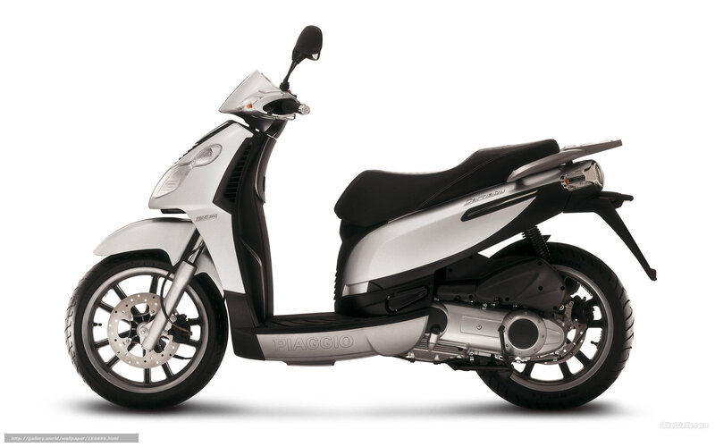 Silver Scooter — White
