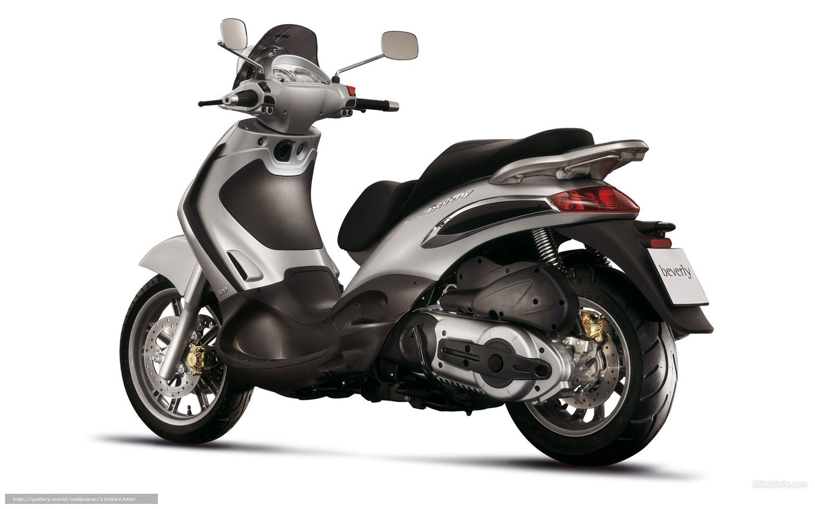Silver scooter with black accents