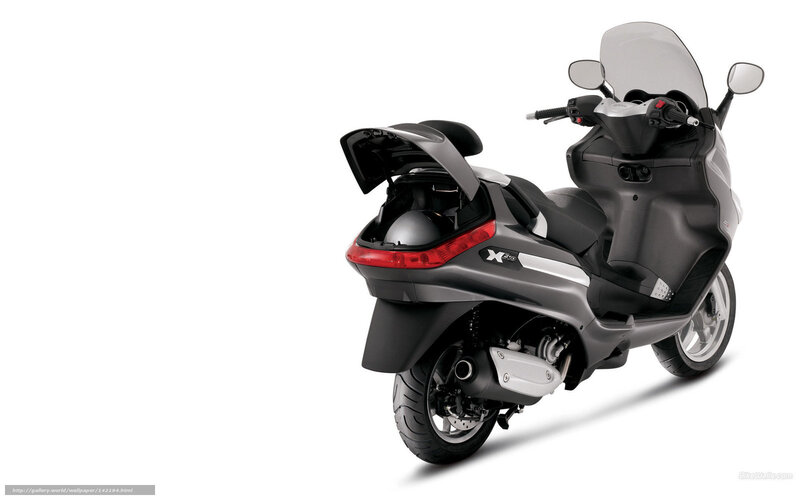 Silver scooter with open storage