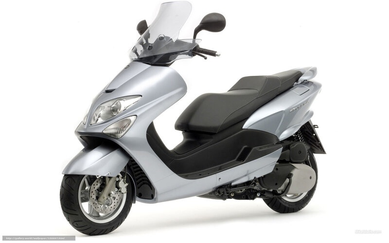 silver scooter with windscreen