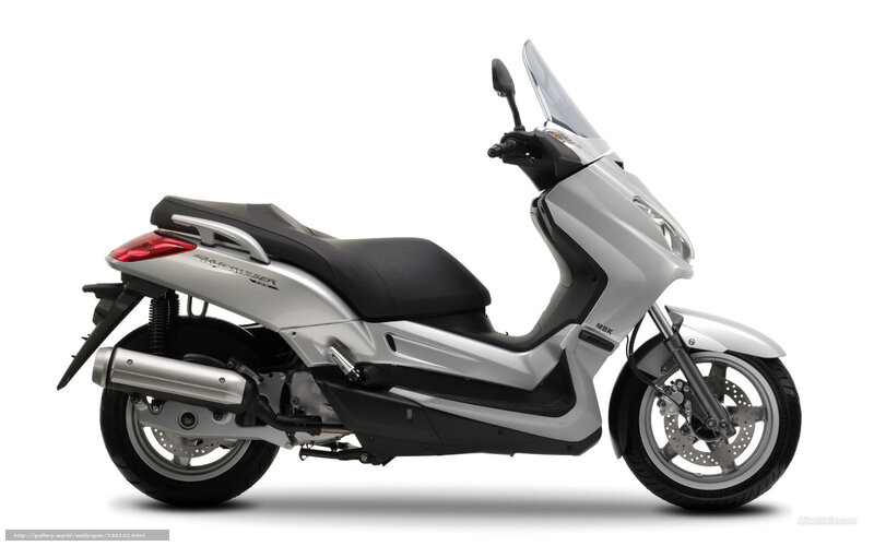 silver scooter with windscreen