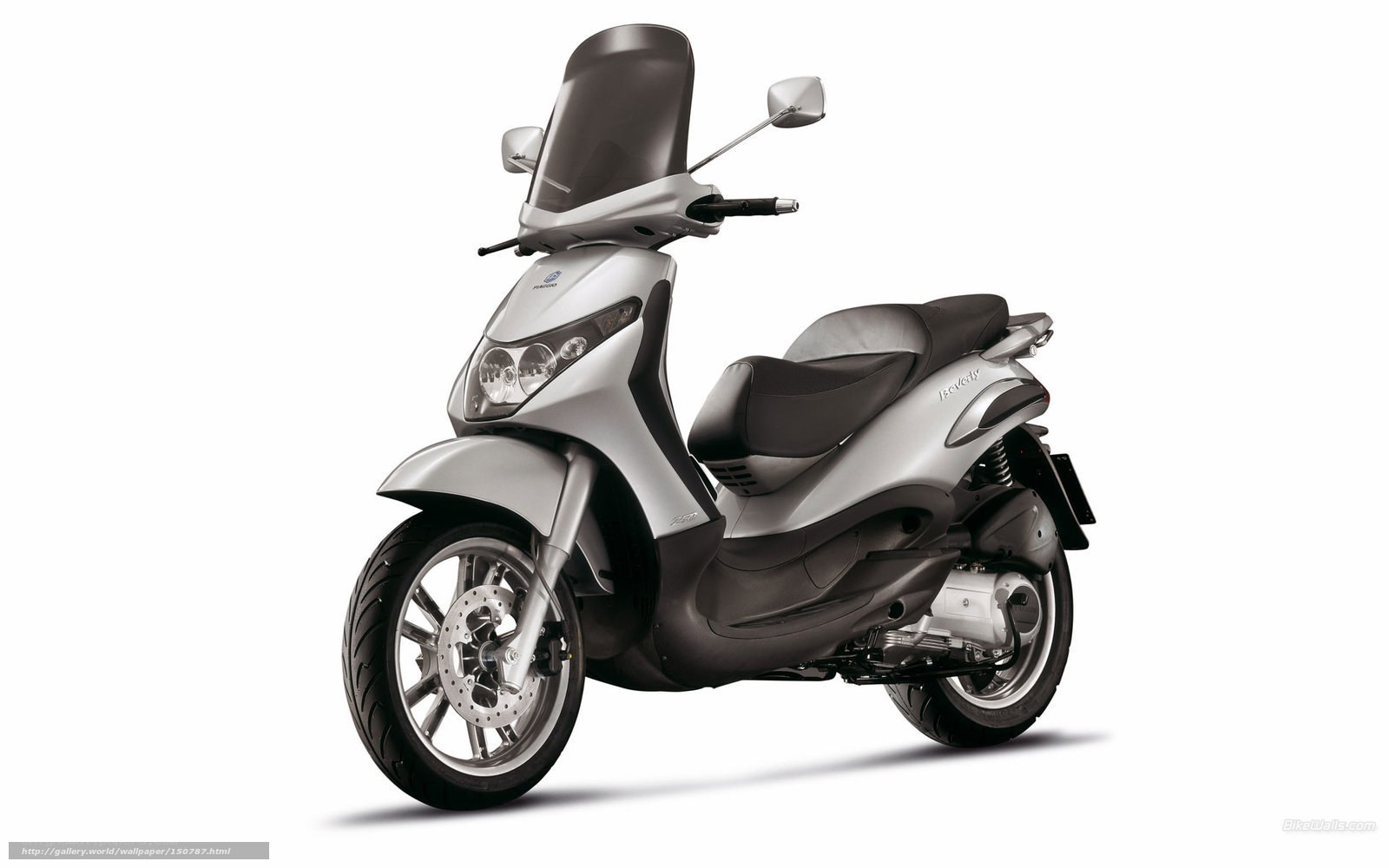 silver scooter with windscreen