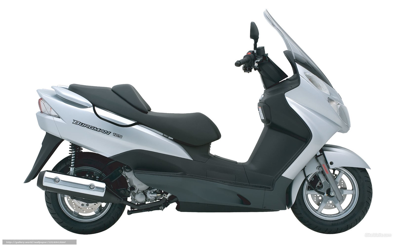 silver scooter with windscreen