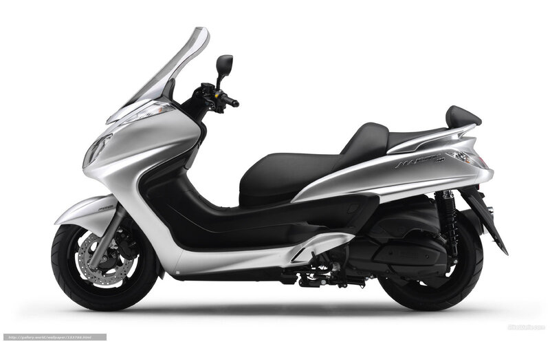 silver scooter with windscreen