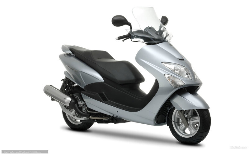 silver scooter with windscreen