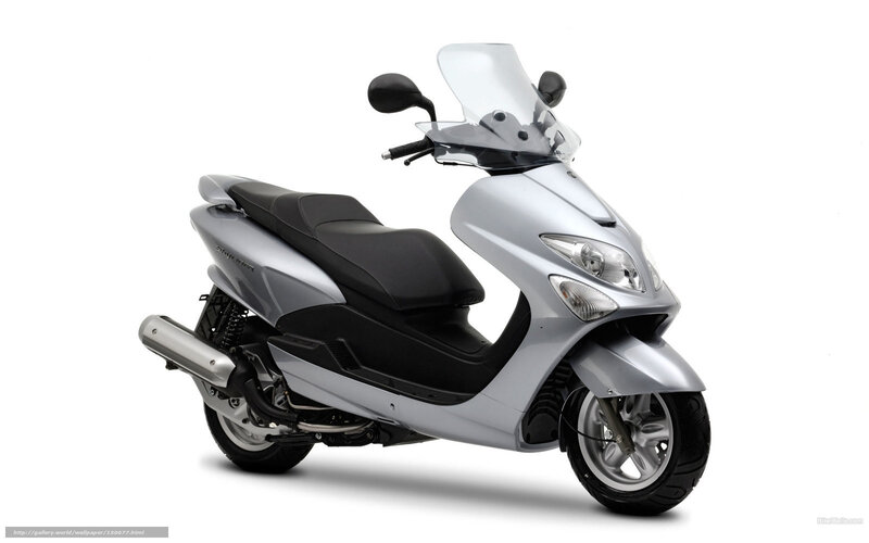 silver scooter with windscreen