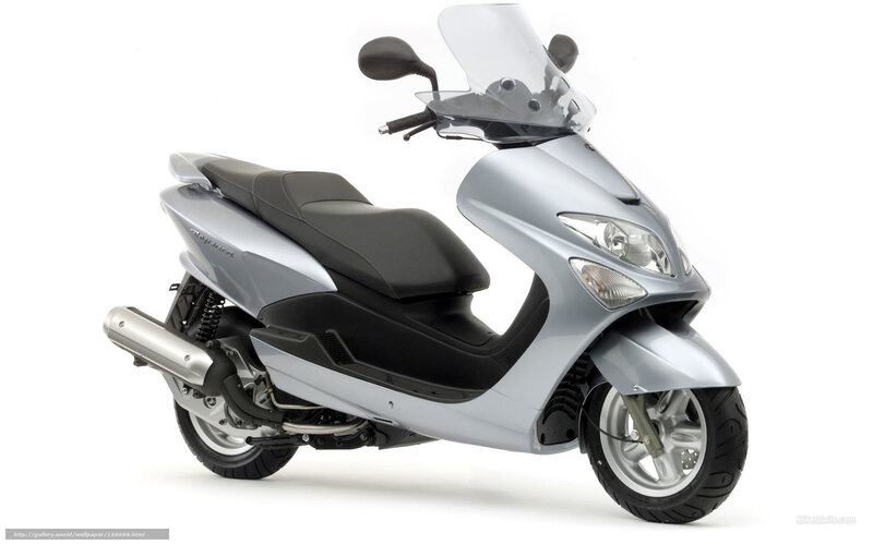 silver scooter with windscreen