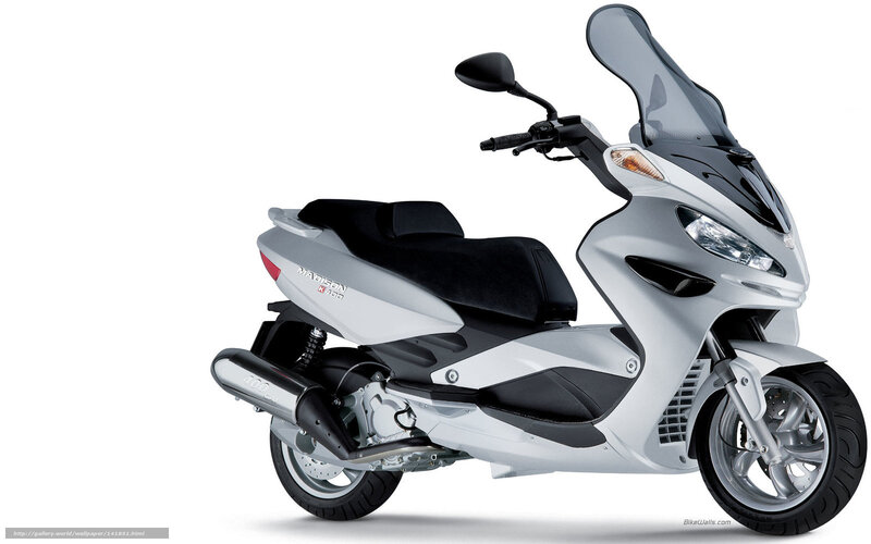 Silver scooter with windscreen