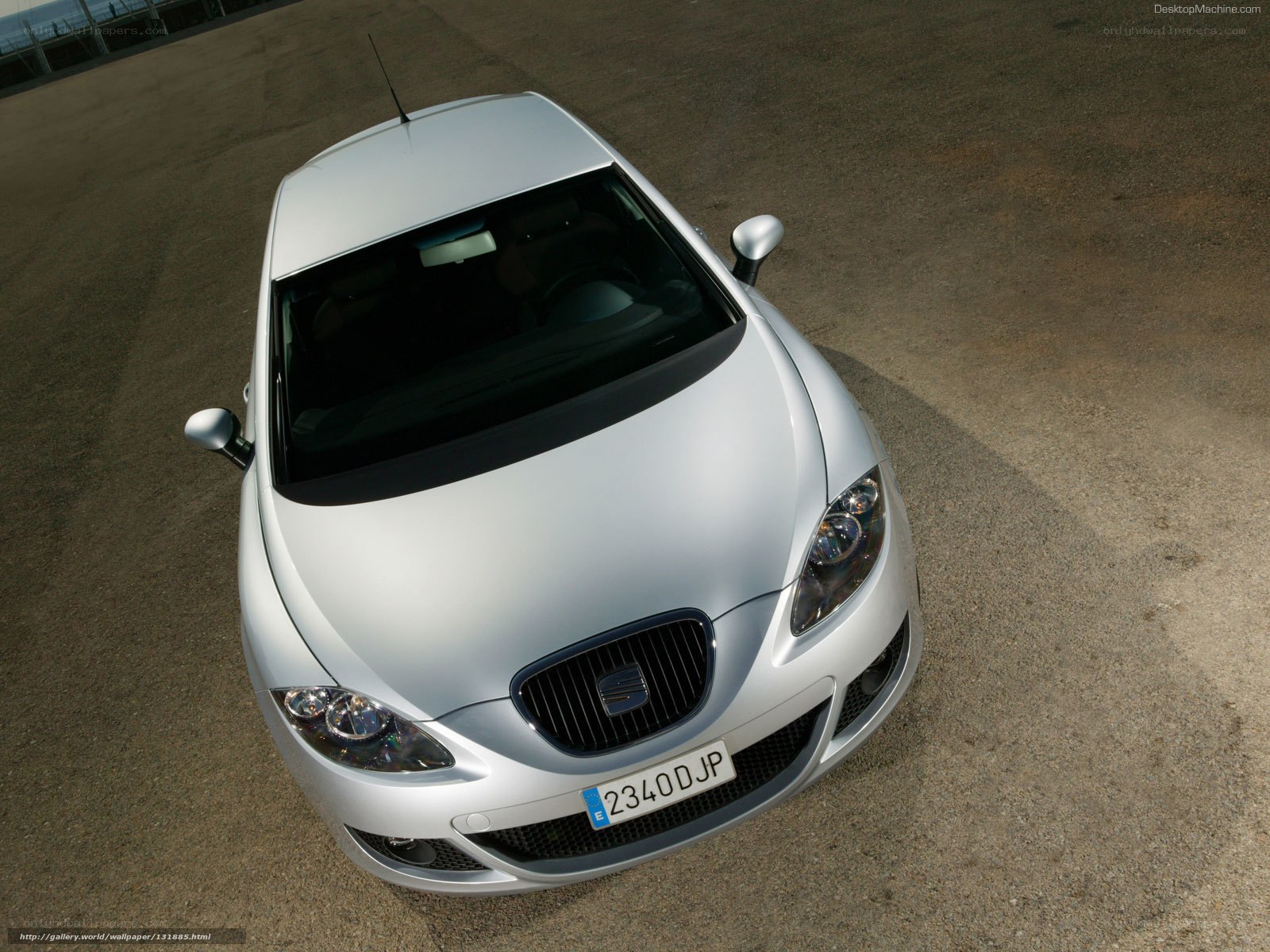 silver seat car from above