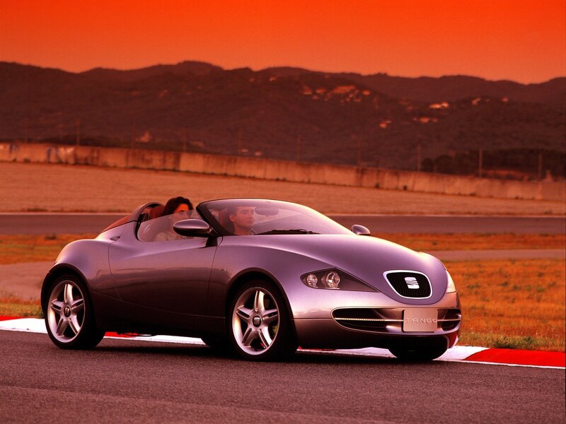 Silver SEAT Tango on a racetrack