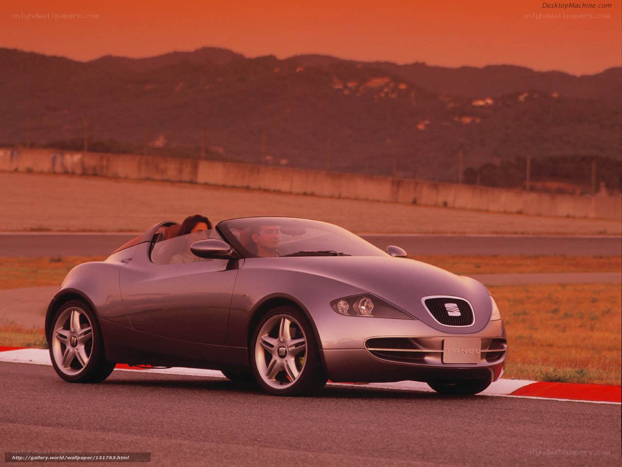 Silver SEAT Tango on a racetrack