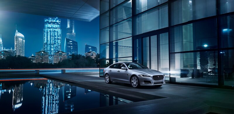 Silver Sedan Car — Blue, Dramatic, Night