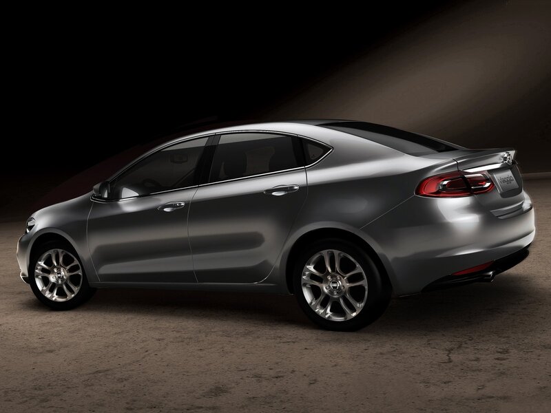 Silver Sedan Car — Dramatic, 3d Render