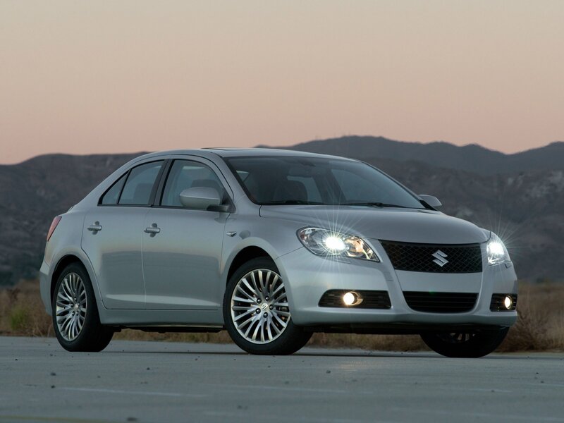 Silver Sedan Car — Dramatic, Sunset, Photograph, Mountains, Headlights