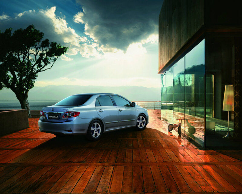 Silver Sedan Car — Dramatic, Sunset, Photograph, Tree