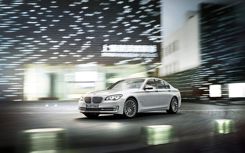 Silver Sedan Car — Dynamic, Night, Photograph, Building