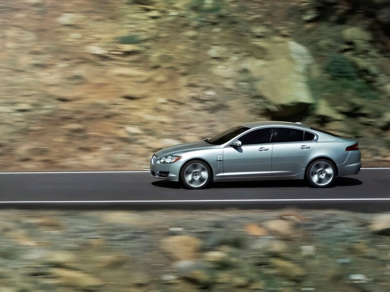 Silver Sedan Car — Dynamic, Photograph, Road, Hillside, Gray, Brown