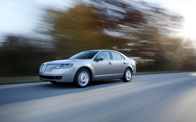 Silver Sedan Car — Dynamic, Sunset, Photograph, Road, Trees