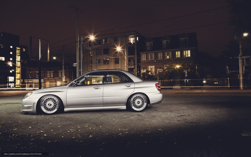 Silver Sedan Car — Gray, Dramatic, Night, Photograph, Building