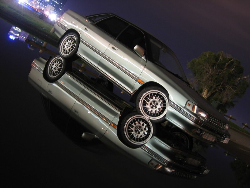 Silver Sedan Car — Gray, Dramatic