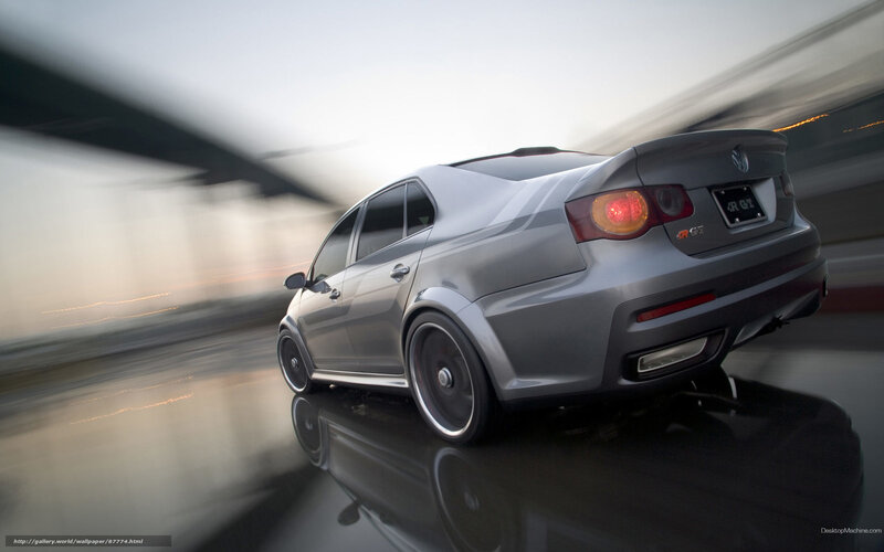 Silver Sedan Car — Gray, Dynamic, Sunset