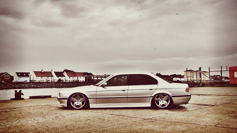 Silver Sedan Car — Gray, Overcast