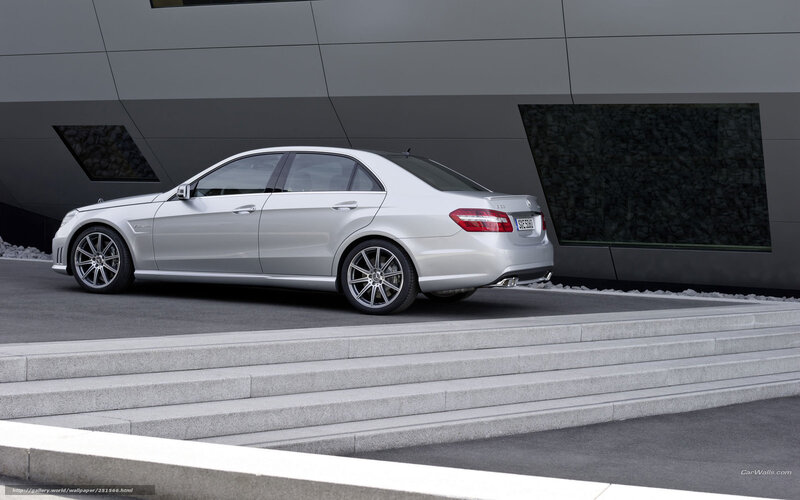 Silver Sedan Car — Modern, Photograph, Building
