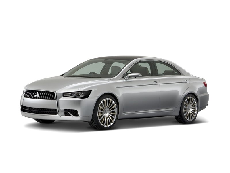 Silver Sedan Car — Neutral, Photograph, Wheels, Grille, Black, Mitsubishi