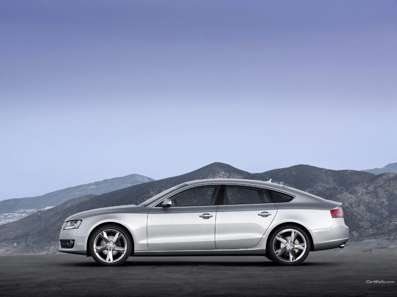 Silver Sedan Car — Serene, Afternoon, Photograph, Mountains, Sky, Road