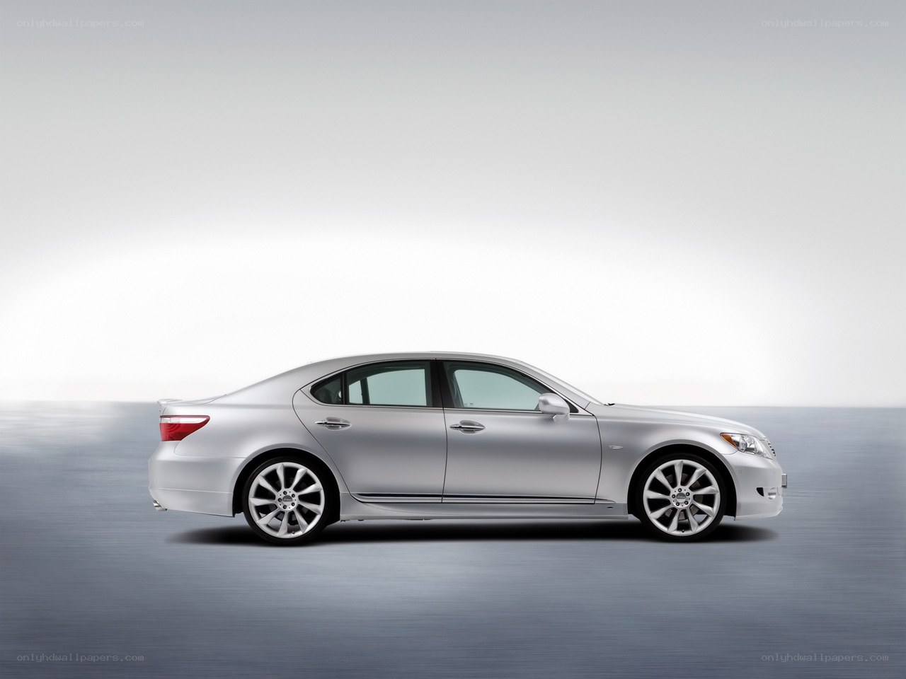 silver sedan car side view