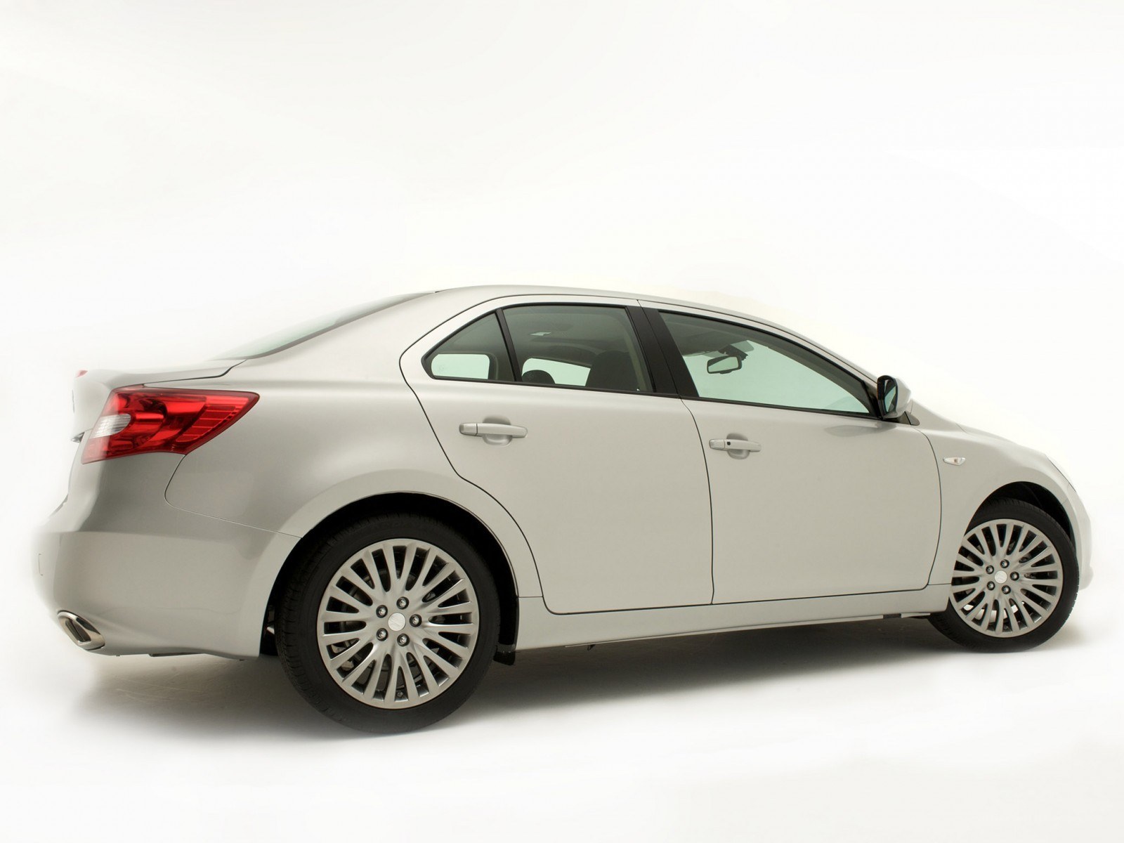 silver sedan car side view