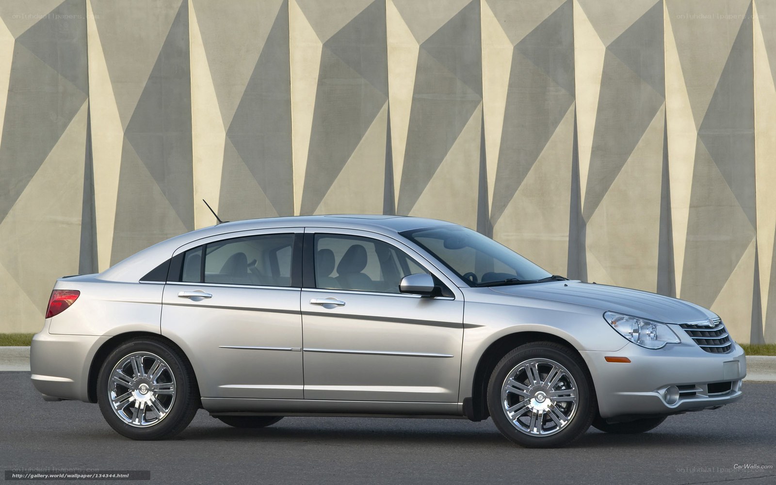 silver sedan car side view