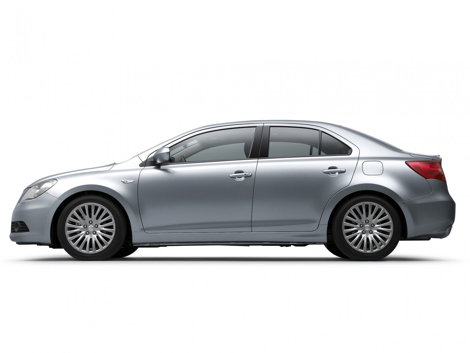 silver sedan car side view
