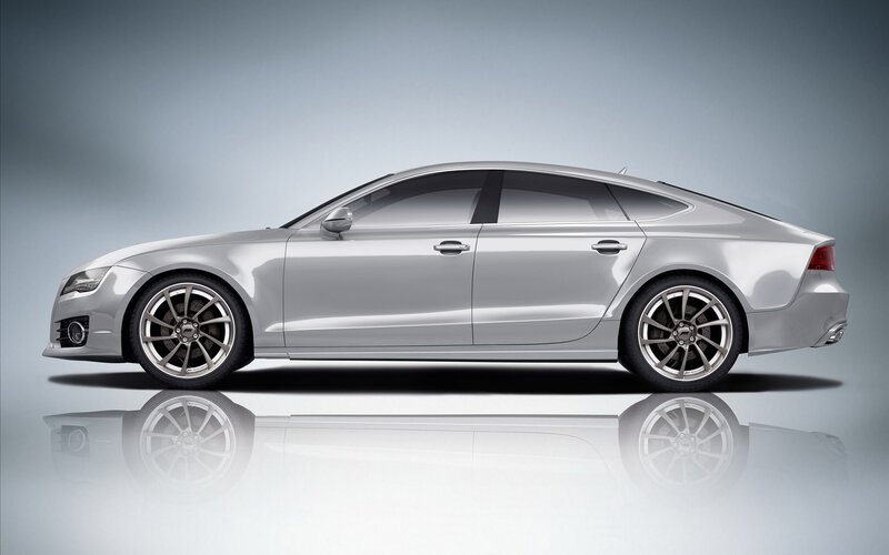 silver sedan car side view
