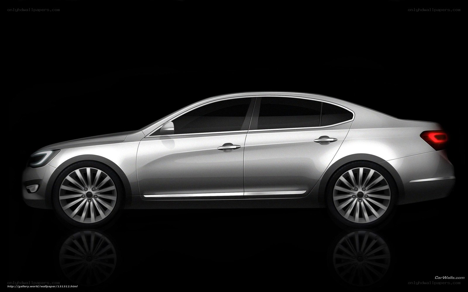 silver sedan car side view
