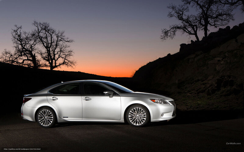 Silver Sedan Car — White, Dramatic, Sunset