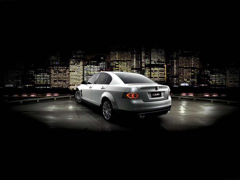 Silver Sedan Car — White, Dramatic