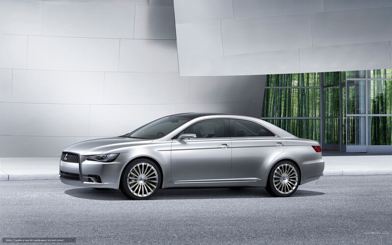 Silver sedan concept car