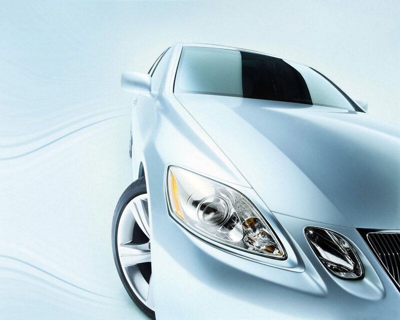 silver sedan front view