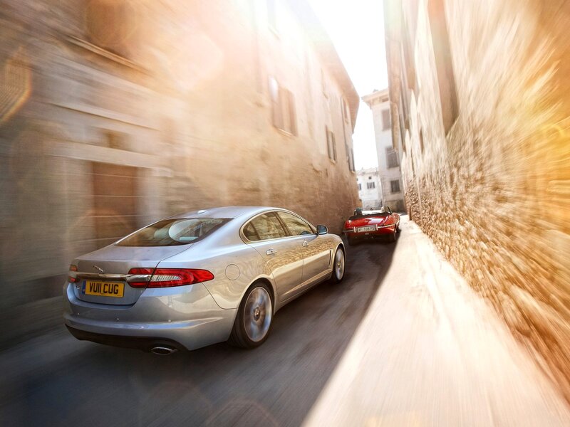 Silver Sedan in Alley