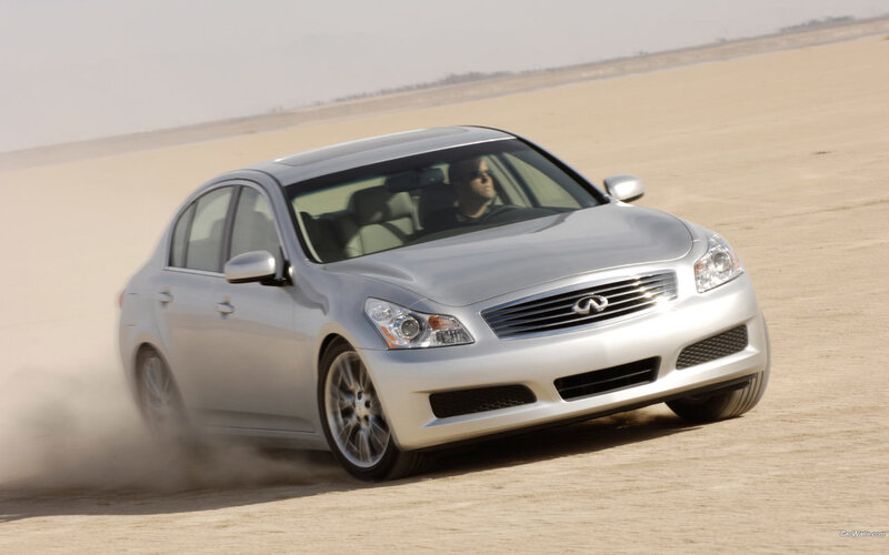 Silver Sedan in Desert