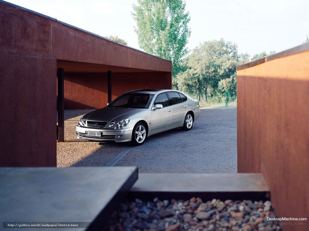 Silver sedan in modern garage