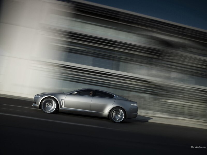 Silver sedan in motion